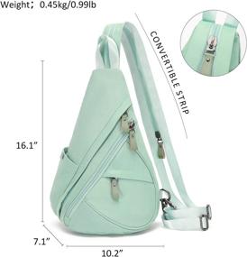 img 3 attached to Leaden Canvas Sling Bag Crossbody 6881 - Trendy Backpacks for Casual Daypacks, Ideal for SEO