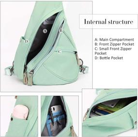 img 2 attached to Leaden Canvas Sling Bag Crossbody 6881 - Trendy Backpacks for Casual Daypacks, Ideal for SEO