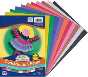 img 3 attached to 📦 SunWorks Construction Paper - 10 Assorted Colors - 9 x 12 - 500 Sheets - PCON01500