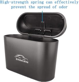 img 2 attached to 🚗 SNMIRN Car Trash Can with Lid - Mini Vehicle Dustbin & Organizer, 2 Packs, Automotive Garbage Container for Cars, Home, Office - Efficient Car Trash Bin Storage
