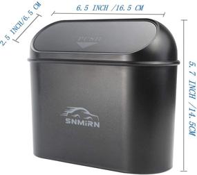 img 3 attached to 🚗 SNMIRN Car Trash Can with Lid - Mini Vehicle Dustbin & Organizer, 2 Packs, Automotive Garbage Container for Cars, Home, Office - Efficient Car Trash Bin Storage