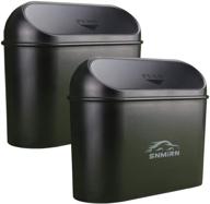 🚗 snmirn car trash can with lid - mini vehicle dustbin & organizer, 2 packs, automotive garbage container for cars, home, office - efficient car trash bin storage logo