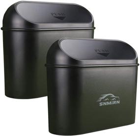 img 4 attached to 🚗 SNMIRN Car Trash Can with Lid - Mini Vehicle Dustbin & Organizer, 2 Packs, Automotive Garbage Container for Cars, Home, Office - Efficient Car Trash Bin Storage