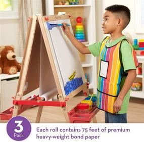 img 3 attached to Melissa & Doug Tabletop Easel Paper Roll (12 inches x 75 feet), 3-Pack: The Perfect Artistic Companion for All Ages