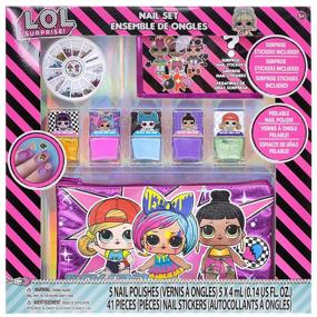 img 4 attached to 💅 L.O.L Surprise! Townley Girl Nail Polish Activity Set for Girls, Ages 5+ With 5 Vibrant Nail Polish Colors, 240 Sparkling Nail Gems and a Convenient Bag – Perfect for Parties, Sleepovers and Makeovers