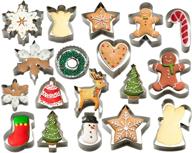 🍪 набор для вырезания печенья starpack home на рождество (18 предметов) - праздничные формы: человечек-пряник, звезда, снежинка и другие! логотип