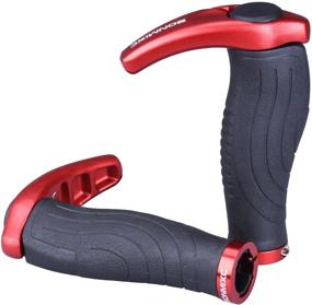 img 1 attached to 🚲 BONMIXC Ergonomic Bike Grips: Shock Absorption, Non-Slip, Aluminum Alloy Rings Lock On - Mountain Bike Grips Review