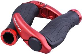 img 4 attached to 🚲 BONMIXC Ergonomic Bike Grips: Shock Absorption, Non-Slip, Aluminum Alloy Rings Lock On - Mountain Bike Grips Review