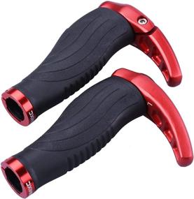 img 2 attached to 🚲 BONMIXC Ergonomic Bike Grips: Shock Absorption, Non-Slip, Aluminum Alloy Rings Lock On - Mountain Bike Grips Review