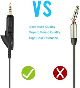 img 2 attached to 🎧 Optimized Replacement Audio Cable Cord with Mic & Volume Control for Bose QuietComfort 15 QC15 QC2 Headphones (Black)