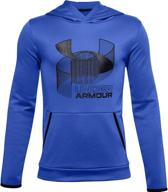 👕 активная - under armour флисовая толстовка черного цвета для мальчиков: спортивная и стильная. логотип