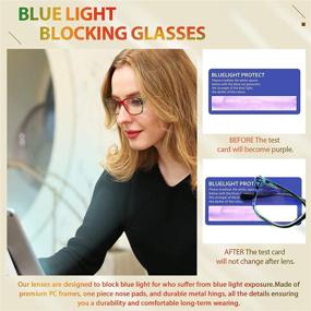 img 1 attached to 👓 FONHCOO Lightweight Blue Light Blocking Reading Glasses for Women & Men - Effective Eye Protection for Enhanced Visual Comfort