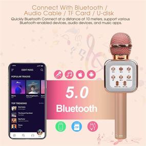 img 2 attached to 🎤 Kid's Wireless Microphone Birthday Bluetooth: Sparkling Sound for the Celebration!