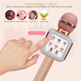 img 1 attached to 🎤 Kid's Wireless Microphone Birthday Bluetooth: Sparkling Sound for the Celebration!