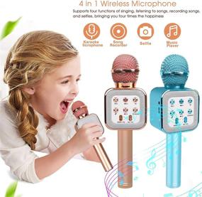 img 3 attached to 🎤 Kid's Wireless Microphone Birthday Bluetooth: Sparkling Sound for the Celebration!