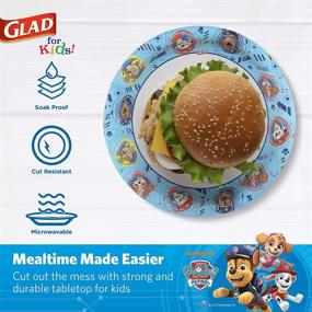 img 2 attached to Glad for Kids Paw Patrol Paper Plates – 20 Count, 8.5 Inches: Heavy Duty, Soak Proof & Microwavable Disposable Plates for Kids' Parties and Everyday Use
