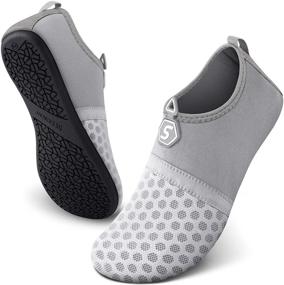 img 4 attached to Quick-Dry Barefoot Women's Shoes in Black - SEEKWAY 7.5-8.5