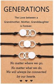 img 4 attached to 3 Generations Matching Bracelet - UNGENT THEM | Perfect Grandmother, Mom, Granddaughter Gift for Mothers Day, Birthday, Christmas