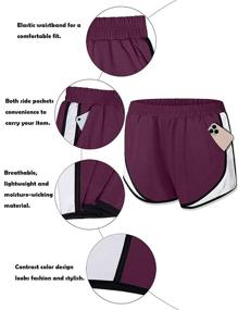 img 2 attached to 🩳 Fulbelle Women's Double Layer Athletic Shorts: Elastic Waist, Pockets, and Performance