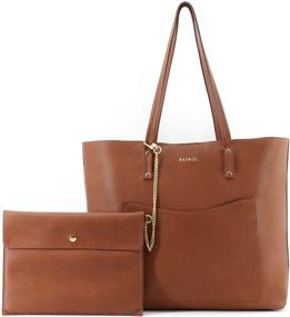 img 4 attached to Leather Shoulder Stylish Handbag Satchel Women's Handbags & Wallets