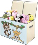 🚌 bblike large kids toy chest box - nursery bins & boxes - toy storage organizer with divider - ideal for bedroom, nursery, playroom - dog toy box for girls and boys (bus) logo