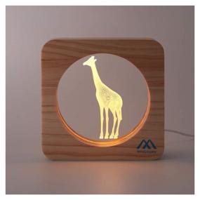 img 4 attached to Giraffe Wooden Frame Lighting Decorate Creative