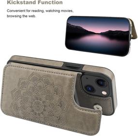 img 1 attached to Vaburs Compatible Embossed Pattern Flower Shockproof Cell Phones & Accessories in Cases, Holsters & Clips