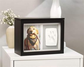 img 1 attached to 🐾 Pearhead Pet Paw Print Memory Box and Impression Kit - Keep Treasured Photos and Prints of Your Beloved Dog or Cat, in Stylish Black