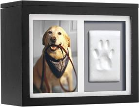 img 4 attached to 🐾 Pearhead Pet Paw Print Memory Box and Impression Kit - Keep Treasured Photos and Prints of Your Beloved Dog or Cat, in Stylish Black