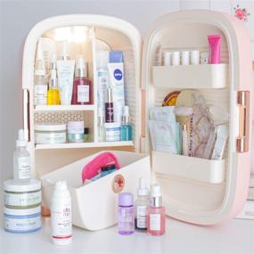 img 2 attached to Optimize Your Skincare Routine with Teami Pink Mini Fridge 12L - Enhance Product Effectiveness through Cooling Technology - Bedroom or Bathroom Mini Refrigerator Extending Shelf Life of Beauty & Skin Care Essentials