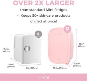 img 3 attached to Optimize Your Skincare Routine with Teami Pink Mini Fridge 12L - Enhance Product Effectiveness through Cooling Technology - Bedroom or Bathroom Mini Refrigerator Extending Shelf Life of Beauty & Skin Care Essentials