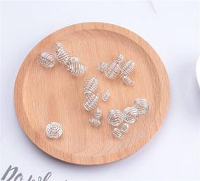 img 3 attached to 💍 Sowaka Spiral Cage Pendant: 20 Pcs Silver-Plated Hollow Stone Holders for Jewelry Making and Crafting