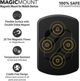 img 3 attached to 💫 SCOSCHE MS2i MagicMount: Double-Sided Magnetic Mobile Device Holder - Pack of 2, Black