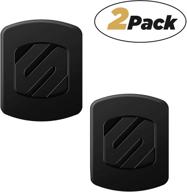 💫 scosche ms2i magicmount: double-sided magnetic mobile device holder - pack of 2, black logo