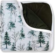 🌳 pobi baby blankets for boys: delightful woodland magic in soft & stretchy organic cotton blend logo