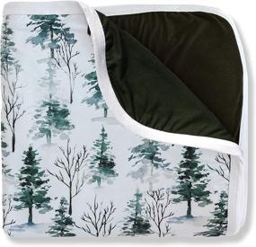 img 4 attached to 🌳 Pobi Baby Blankets for Boys: Delightful Woodland Magic in Soft & Stretchy Organic Cotton Blend
