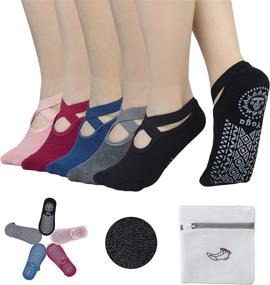 img 4 attached to BIOAUM Socks Women Anti Skid Pilates