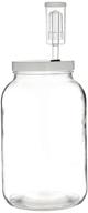 🍾 fastrack - 1 gal wide mouth jar with lid and airlock, large glass jar for fermentation, 1 gallon glass jar with fermentation lid and econolock airlock, 1 gallon jar with fermentation airlock logo