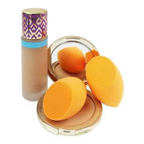 img 1 attached to 🧽 Real Techniques Makeup Blender Sponge Set - Miracle Complexion Sponge for Flawless Foundation Blending - Pack of 2 Beauty Sponges