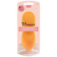 🧽 real techniques makeup blender sponge set - miracle complexion sponge for flawless foundation blending - pack of 2 beauty sponges logo