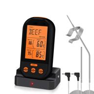 🌡️ enhanced home 230ft wireless range bbq oven meat thermometer with timer, lcd backlight, waterproof dual probe - ideal for kitchen, cooking, and grilling logo