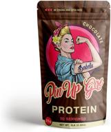 🍫 pin up girl protein whey isolate powder: 25g protein per serving - low calorie, fat-free, sugar-free, zero carb - women's chocolate protein shake (30 servings) logo