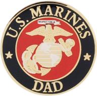 значок для пиджака usmc dad 1.125 дюймов ( значок папы морской пехоты) логотип