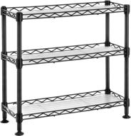 📦 songmics adjustable standing shelf unit with pp sheets, 3-tier storage shelving rack for kitchen, black ulgr025b01 logo