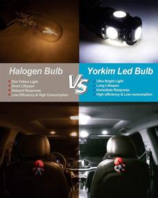 img 2 attached to 🔆 Yorkim 194 LED Bulbs White 6000k Super Bright - Pack of 10: T10 LED Bulbs for Car Interior Dome Map Door Courtesy License Plate Lights