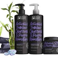 activated bamboo charcoal & purple moonstone hair care set by not your mother's logo