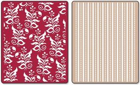 img 1 attached to 🌿 Sizzix 657137 Textured Impressions Embossing Folders: Botanicals & Beaded Ribbons Set by Rachael Bright - Pack of 2, Multicolor