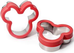 img 4 attached to 🍪 Kayaso Mickey Mouse and Minnie Mouse Cookie Cutter Set: Fun Food Grade Stainless Steel Cutters for Kids (Pack of 2)