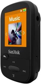 img 3 attached to Black SanDisk 8GB Clip Sport MP3 Player - Enhanced 🎵 LCD Screen, FM Radio, and SD Card Slot - Model: SDMX24-008G-G46K
