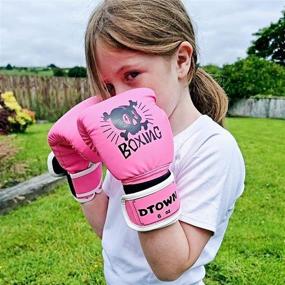 img 3 attached to 🥊 Dtown Kids Boxing Gloves: 4oz and 6oz Youth Gloves for Age 3-9 - Ideal for Punching Bag, Kickboxing, Muay Thai, MMA - Boys & Girls Training Gloves